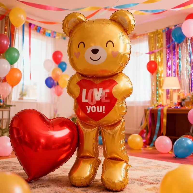 Large  60inch Standing Heart B - đánh giá và giá Confetti Balloon Set