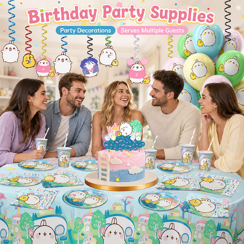 Molang Cartoon Themed Party Su - đánh giá và giá Confetti Balloon Set