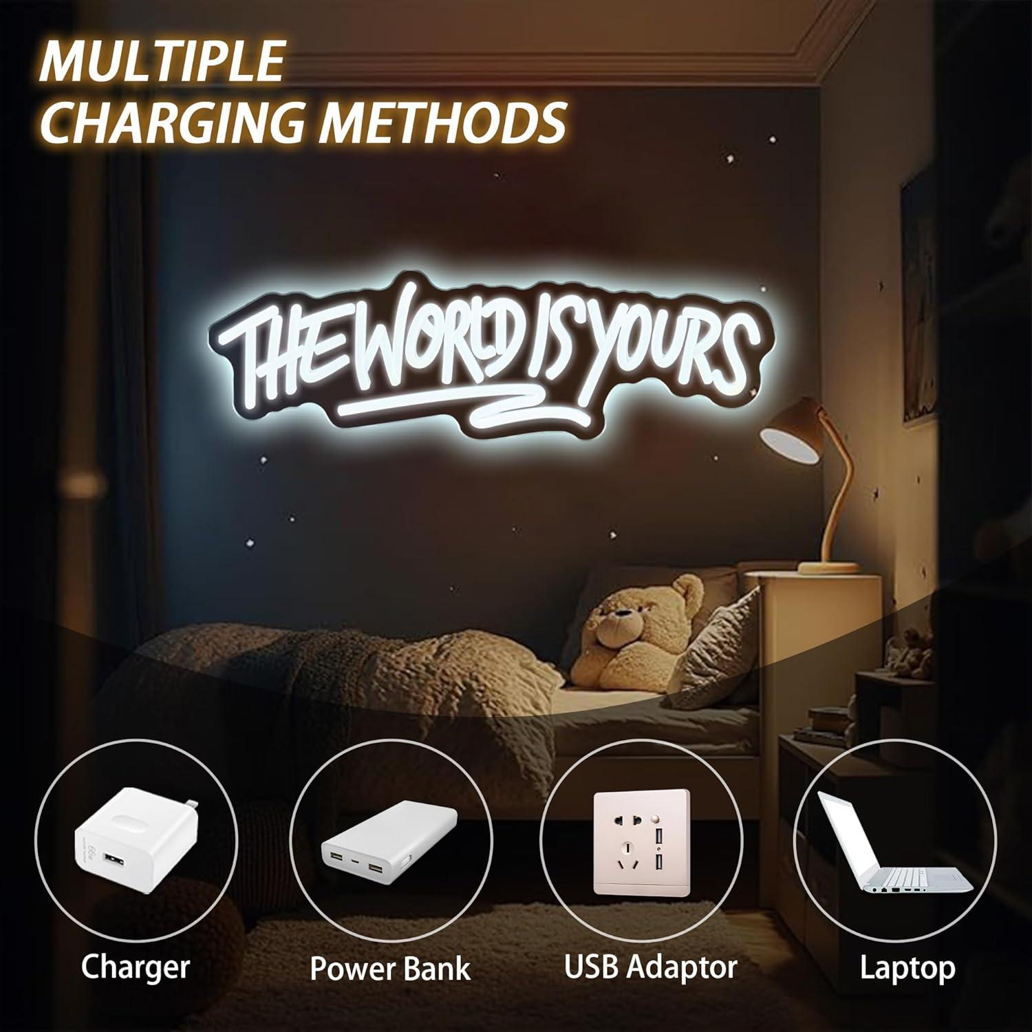 The World is Yours Neon Sign U - đánh giá và giá Wedding Led