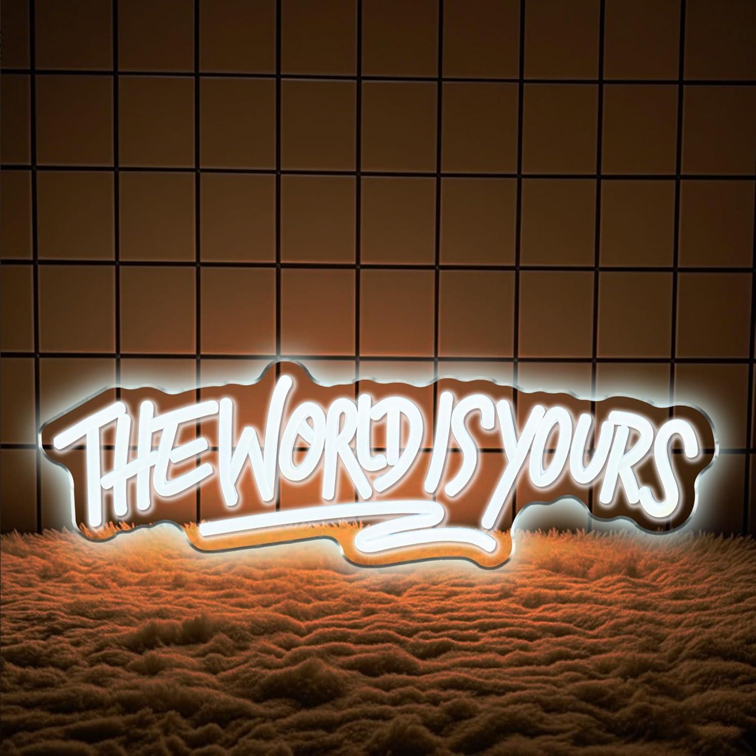 The World is Yours Neon Sign U - đánh giá và giá Wedding Led